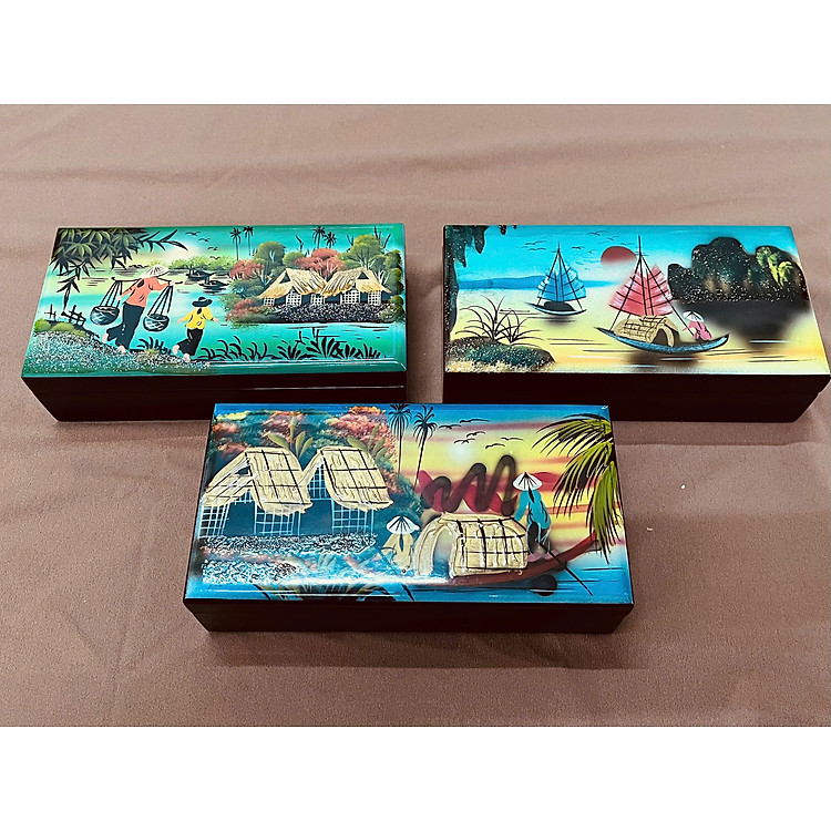 Hộp Trang Sức Sơn Mài Cao Cấp (size 9 x 18 cm) - Ảnh 2