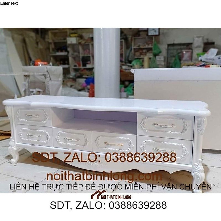 kệ trắng tân cổ điển 1m8 x 60 x 40