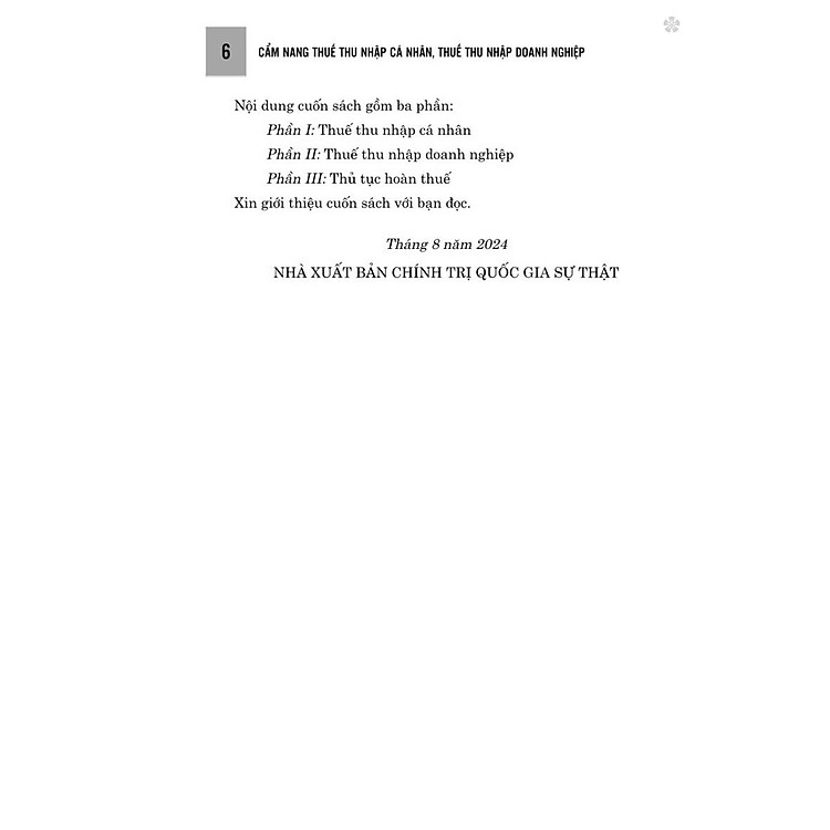 Cẩm Nang Thuế Thu Nhập Cá Nhân, Thuế Thu Nhập Doanh Nghiệp - Bản In 2024 - Ảnh 4