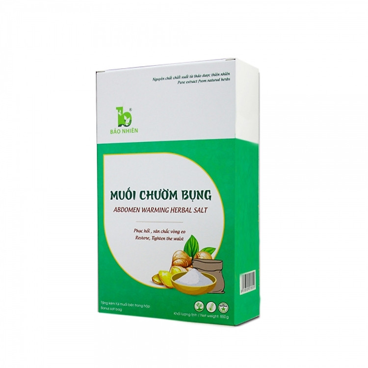 ( Tặng kèm 2 túi vải chườm ở hộp) Combo 2 Muối Chườm Bụng Bảo Nhiên