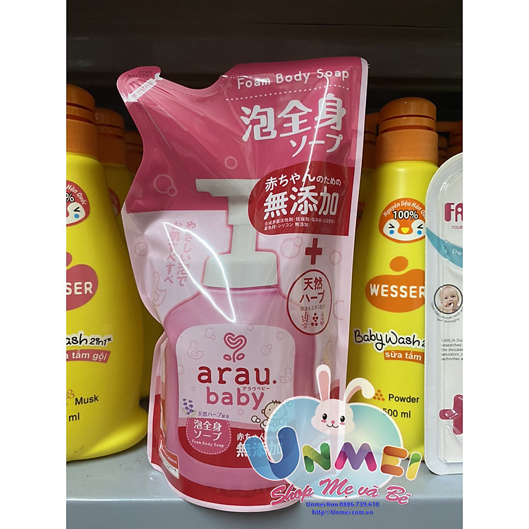 Bọt Tắm Gội Thảo Mộc Arau Baby 400ml Chính hãng Giá rẻ - Hình ảnh 4