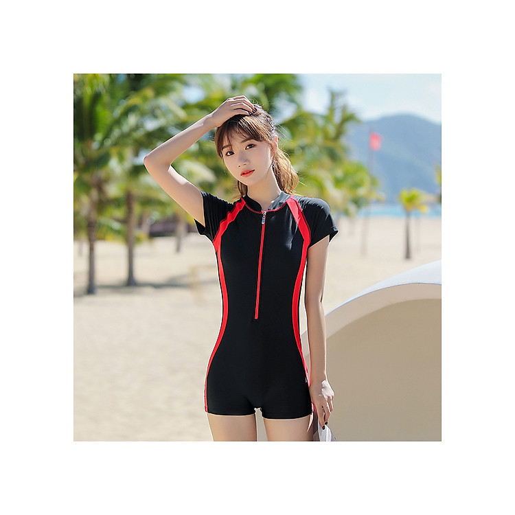 Đồ bơi nữ liền thân dáng short Thun lạnh
