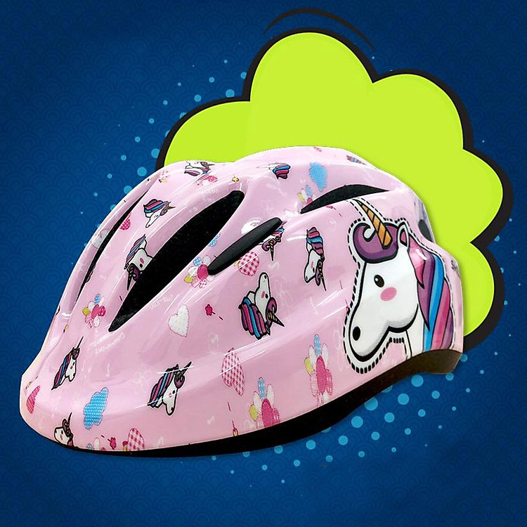 Mũ Bảo Hiểm Xe Đạp Trẻ Em, Mũ Trượt Patin, Mũ Dành Cho Họat Động Ngoài Trời Cao Cấp Protec Smile 024 Họa Tiết Ngựa Pegasus Thần Thoại - Hành Chính Hãng