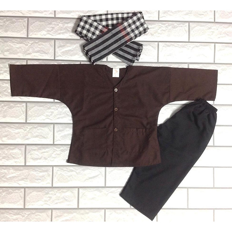 Đồ Bà Ba Cho Bé Kèm Khăn Rằn