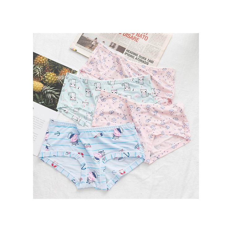 Bộ 10 Quần Lót Nữ Su Họa Tiết - Chất Vải Mềm Mịn Dịu Nhẹ Cho Da (dành cho nàng từ 40-55kg)