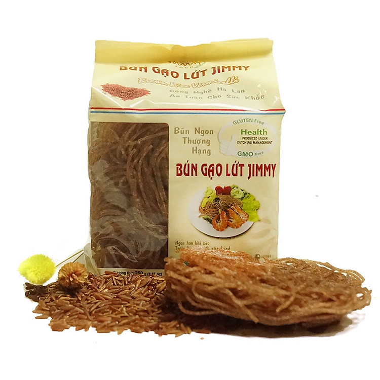 Bún gạo lứt Jimmy (250g) - Phù hợp ăn kiêng và tốt cho người tiểu đường