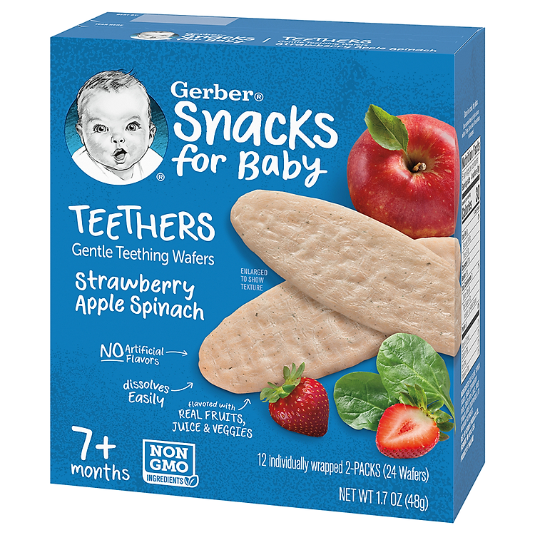 Mua Bánh Gạo Gerber Vị Dâu Táo 48g Uy tín Tiết kiệm - Hình ảnh 3