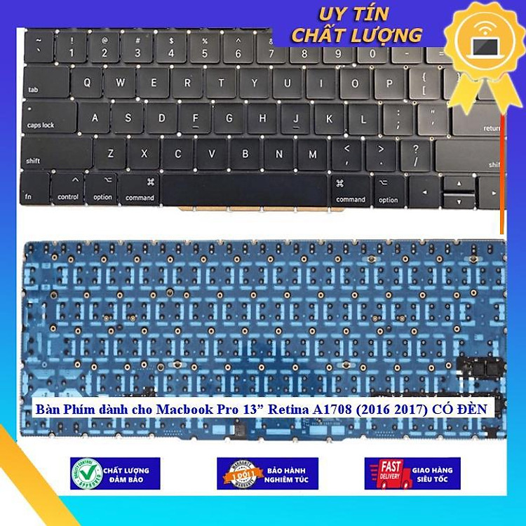 Bàn Phím dùng cho Macbook Pro 13 Retina A1708 (2016 2017) CÓ ĐÈN - Hàng Nhập Khẩu New Seal