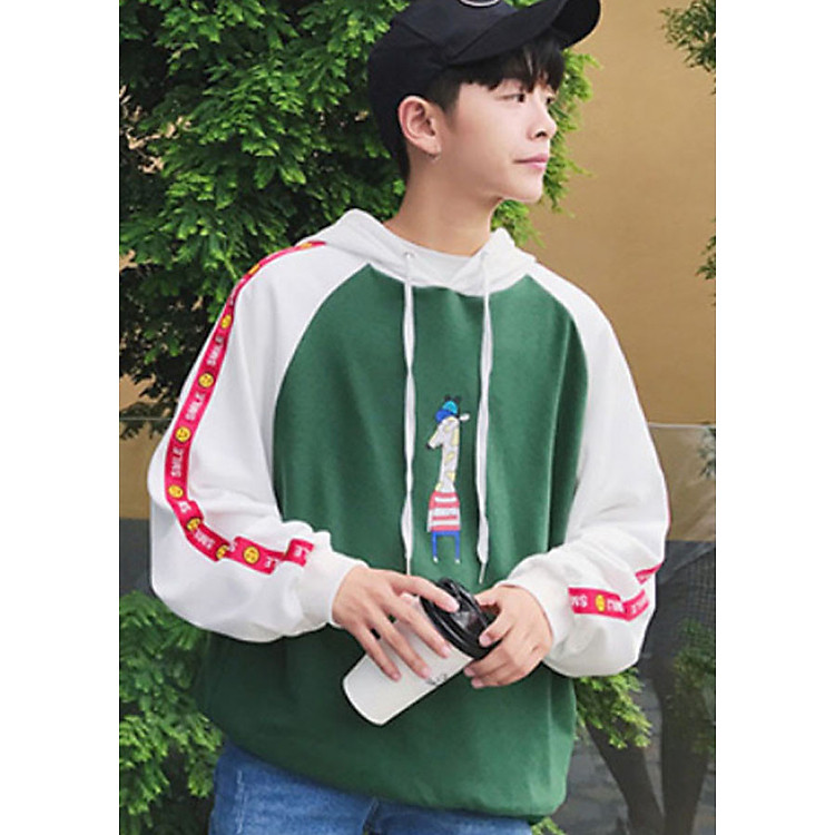 Áo hoodie dáng rộng phong cách hàn quốc hot thu đông 2018