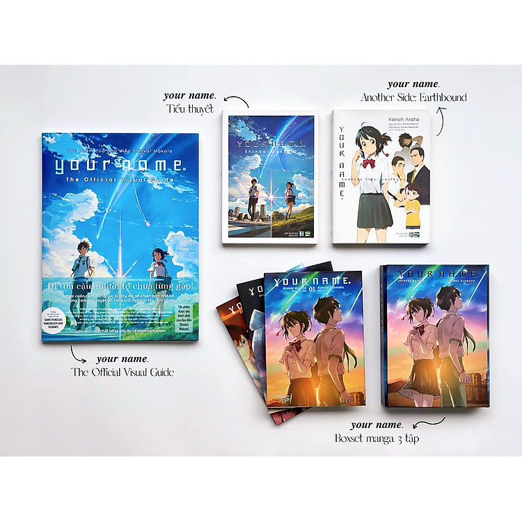 Truyện Your Name. - The Official Visual Guide + Boxset Manga 3 tập + Tiểu thuyết (Chang Book)