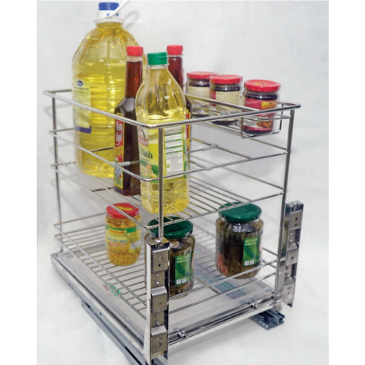 Kệ Gia Vị Inox SUS304 Nan Dẹt Lắp Gắn Cánh Grob - Hàng Chính Hãng