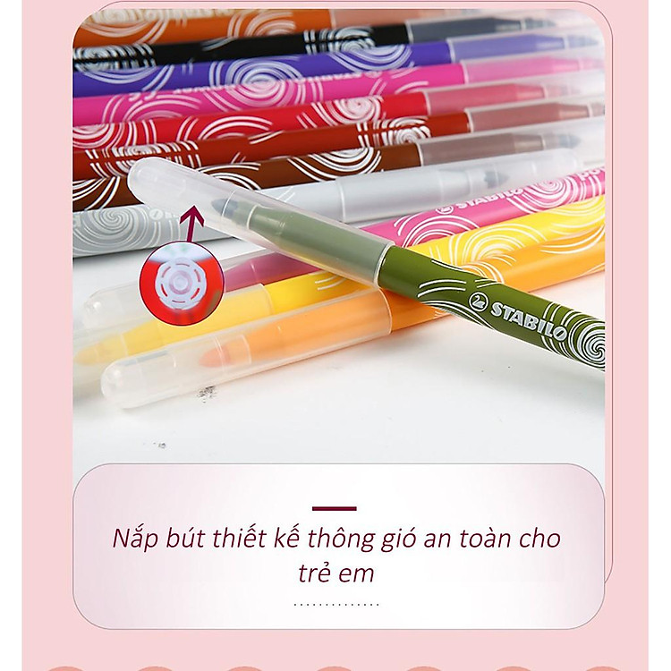 Bút lông đầu to STABILO Power PW280 - Xanh Cyan (450) - Ảnh 5