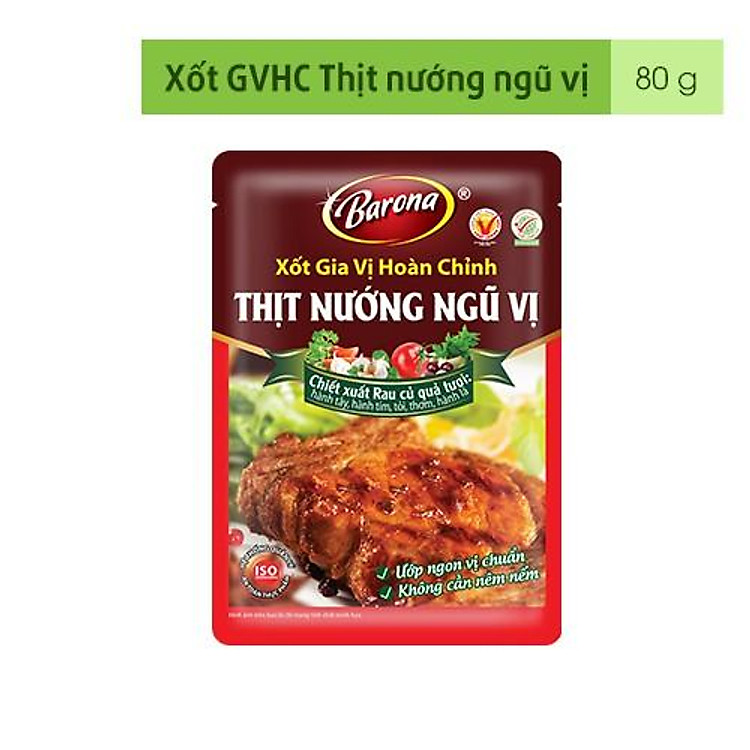 Xốt Gia Vị Hoàn Chỉnh BARONA - Thịt Nướng Ngũ Vị 80g