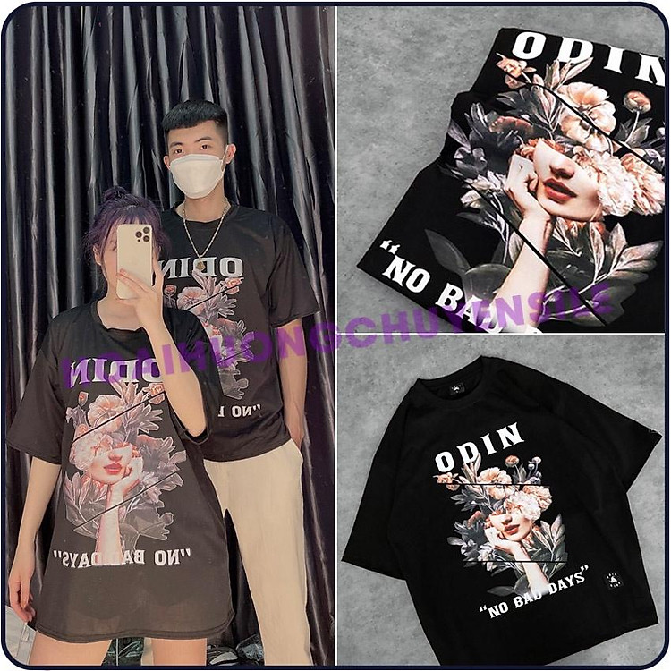 Áo Phông ODIN Mặt Hoa In Nhiệt Nam Nữ Unisex OD1 Ảnh Thật Kèm Video