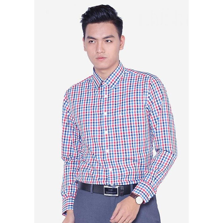 Áo sơ mi nam dài tay Mattana Slim Fit MAM29160371722033 kẻ caro nhiều màu