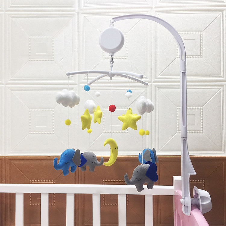 Treo nôi đồ chơi - treo nôi phát nhạc handmade kích thích phát triển giác quan cho bé chất liệu vải nỉ an toàn, điều chỉnh âm lượng linh hoạt