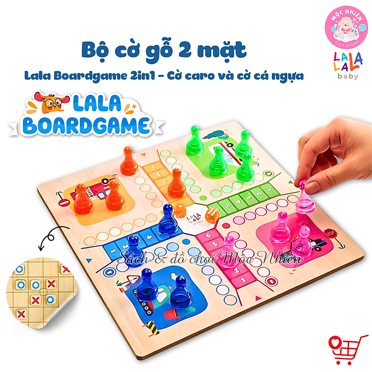 Mua tại Lazada: Bộ cờ gỗ 2 mặt Lala 2in1 Chính hãng Giá tốt