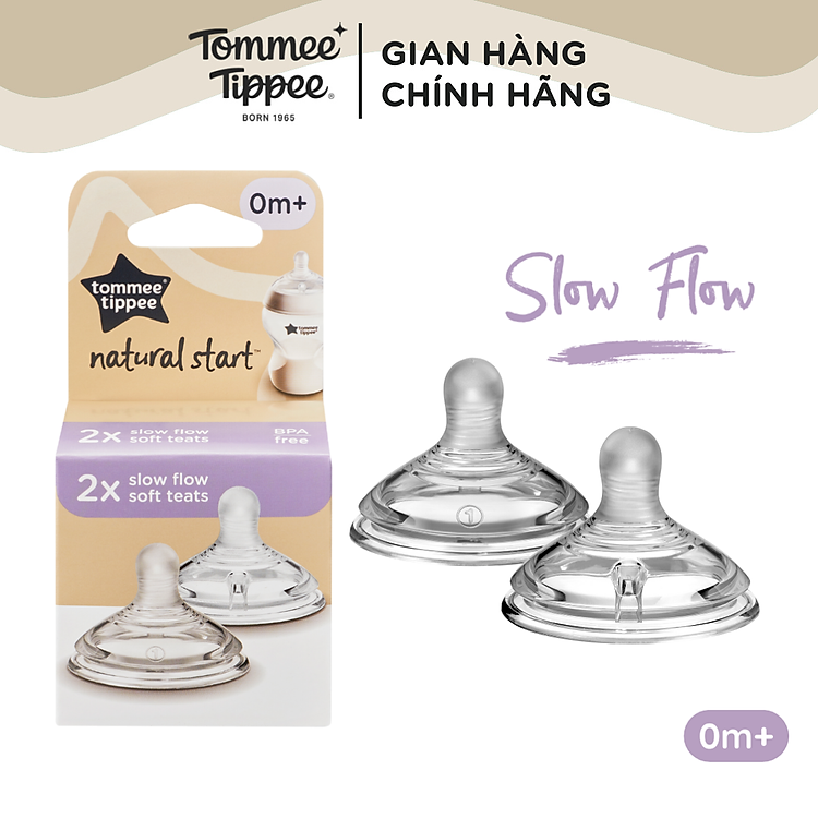 Núm Ty Silicon Tommee Tippee 0-3 Tháng Ưu đãi