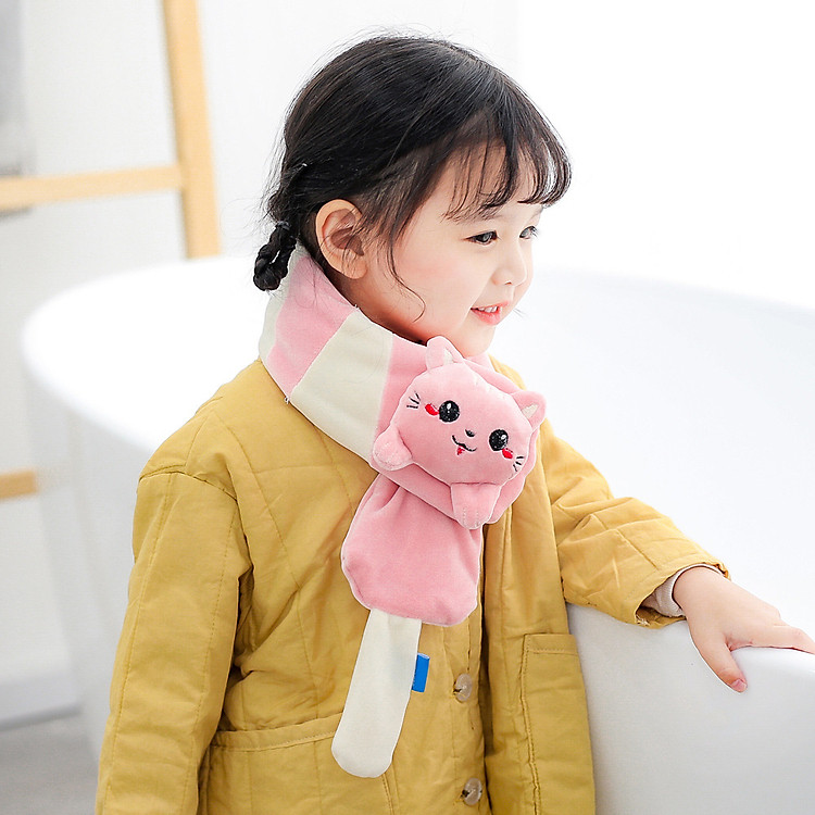 Khăn mèo con khăn quàng cổ cho bé gái 1-6 tuổi nhiều màu