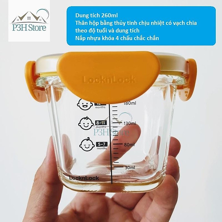 Hộp thủy tinh Lock&Lock cho bé 230ml Chính hãng Tiết kiệm - Hình ảnh 4