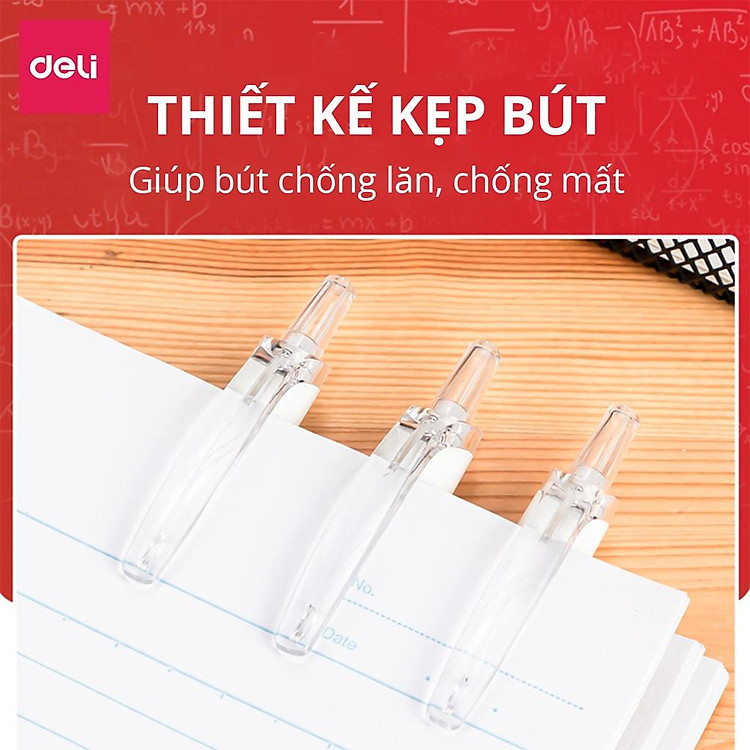 Bút Bi Nước Mực Gel Ngòi 0.5mm Deli (Ngòi đen) - Ảnh 5