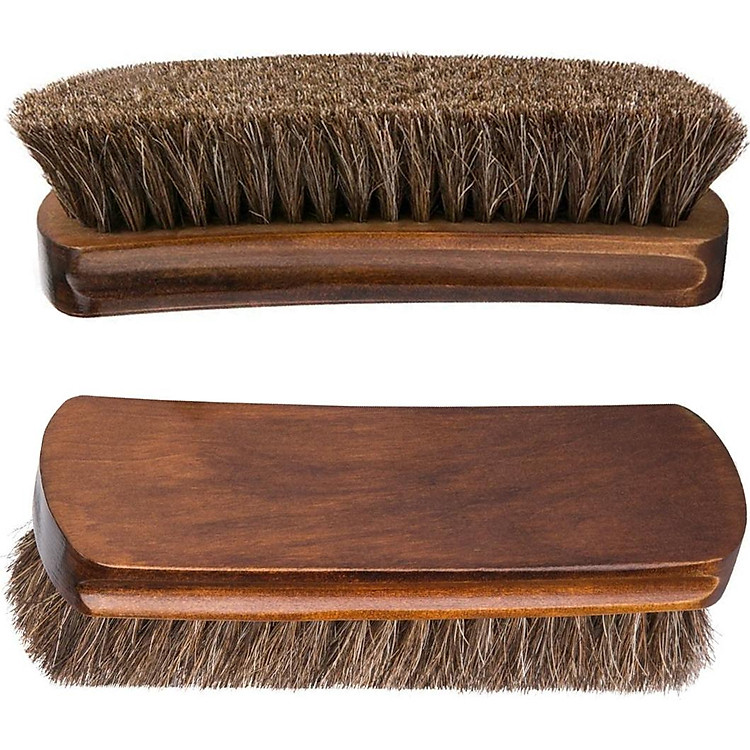 Bàn Chải Đánh Giày Lông Ngựa Cao Cấp, Sợi Lông Vàng giúp Đánh Bóng Giày, Đồ Da, Sofa 17cmx5cm