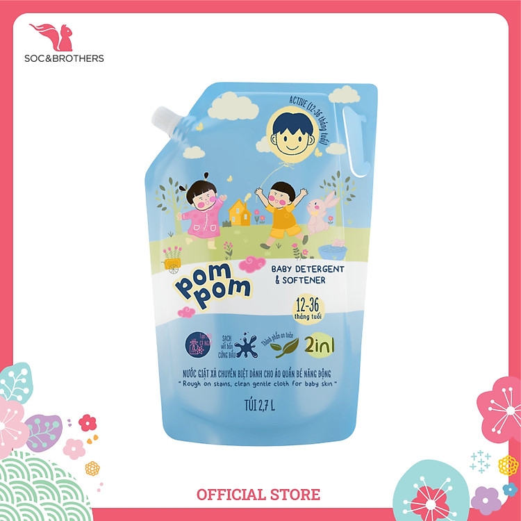 Chọn mua tại Shopee: Nước giặt Pom Pom cho bé 2700ml mua giá tốt nhất tại Shop Mall