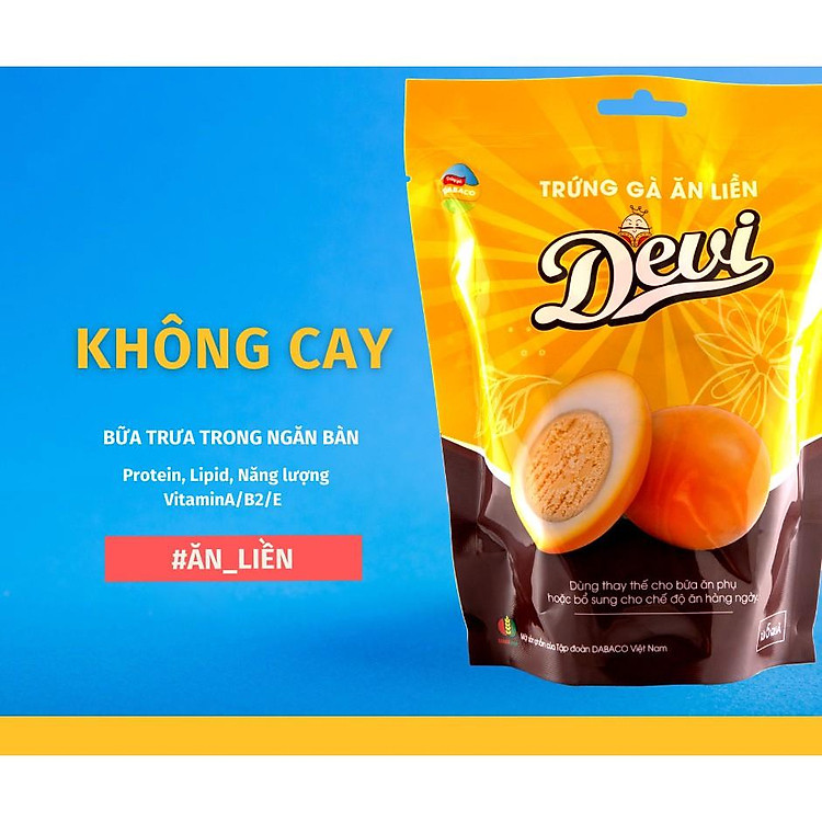 Trứng gà ăn liền Devi vị thường túi 05 quả