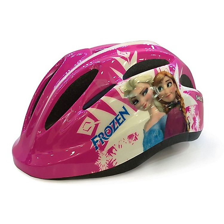 Nón Bảo Hiểm Xe Đạp Trẻ Em Cao Cấp Protec SMILE Họa Tiết Frozen Nữ Hoàng Băng Giá - Hàng Chính Hãng