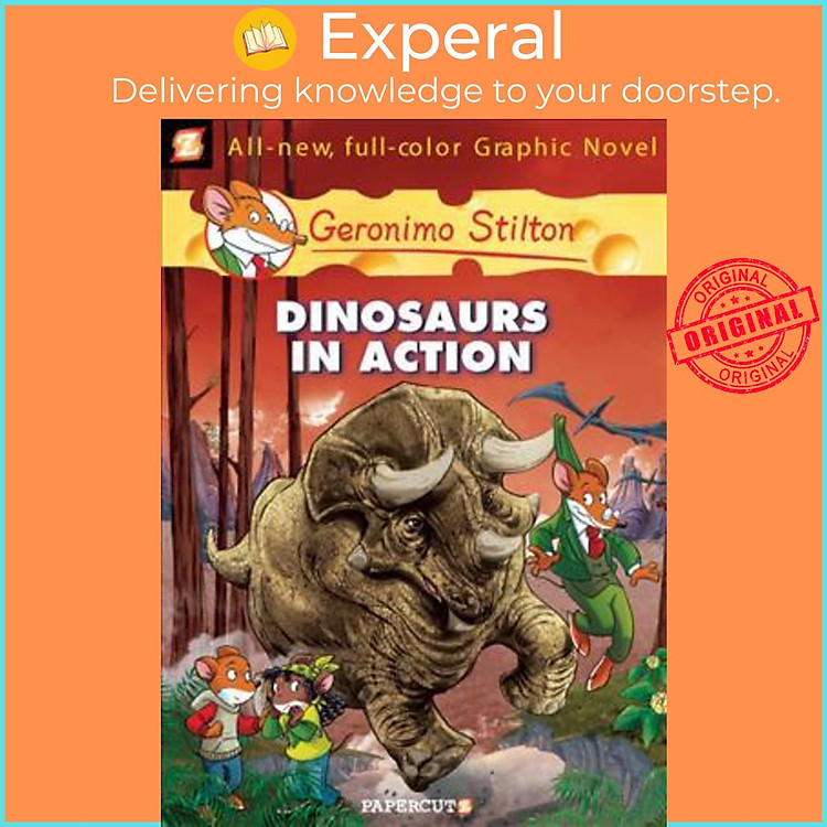 Sách - Geronimo Stilton 7: Dinosaurs in Action by Geronimo Stilton (US edition, hardcover)