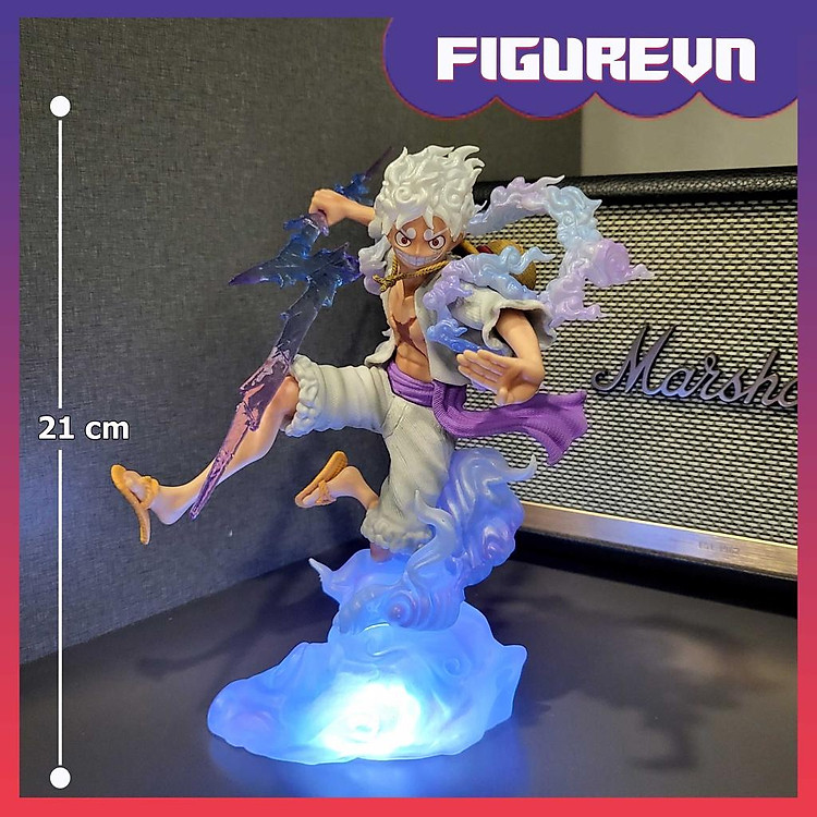 Mô hình Luffy Gear 5 chiến đấu 21 cm có LED - One Piece