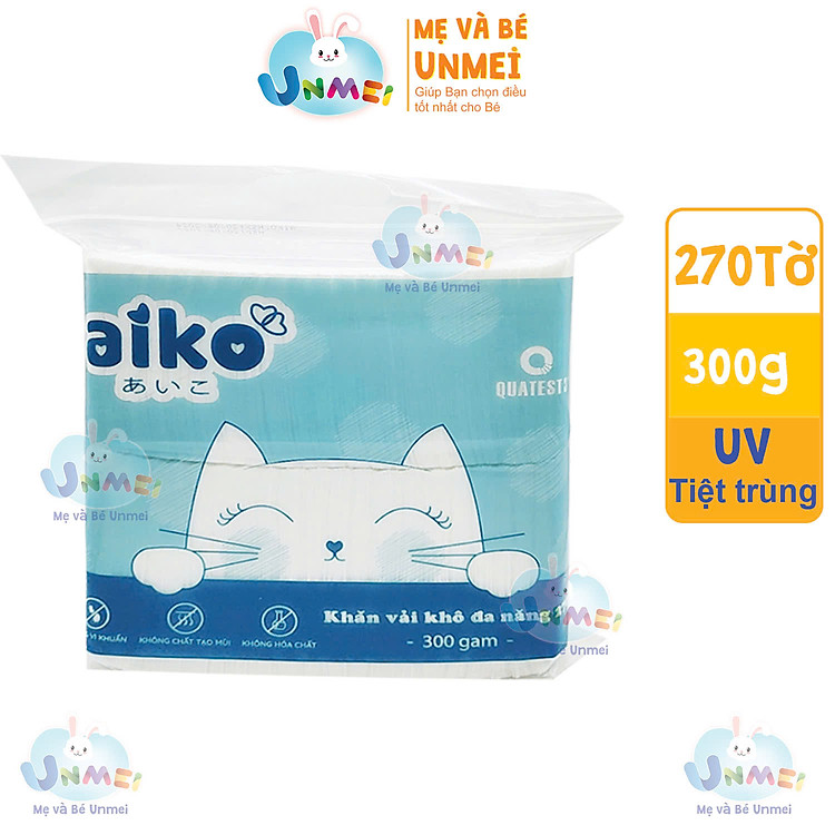 Tìm mua tại Avakids:Khăn Vải Khô Cao Cấp Aiko 270 tờ, tràn ngập Khuyến mãi, Ưu đãi