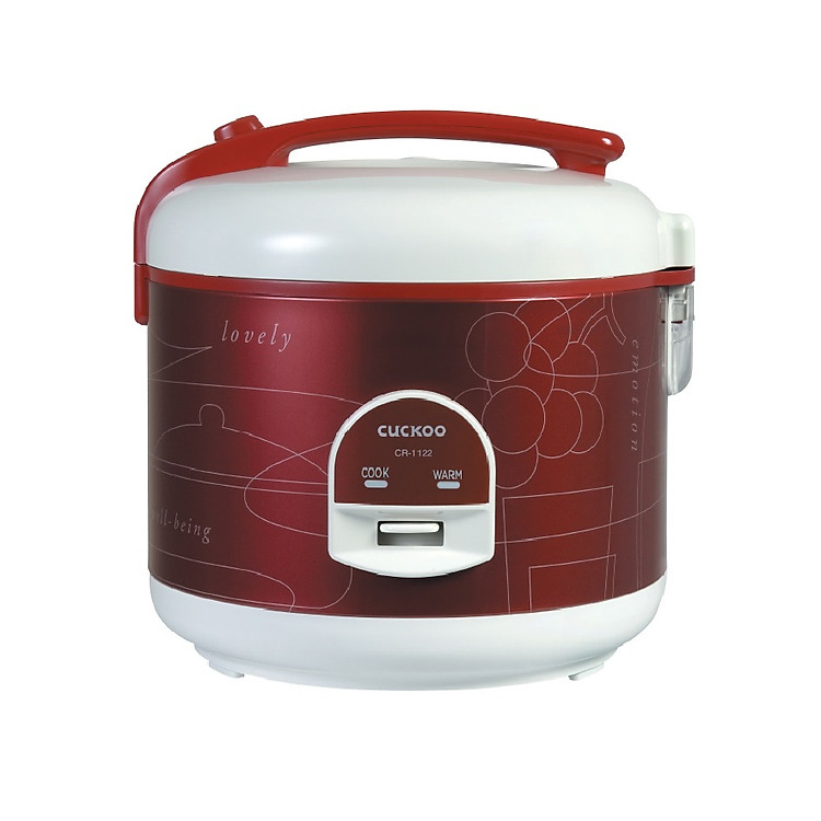 Nồi cơm điện Cuckoo 2.0L CR-1122 Màu đỏ - Giữ ấm tối đa, lòng nồi chống dính- Phiên bản Quốc tế - Hàng chính hãng Cuckoo Vina