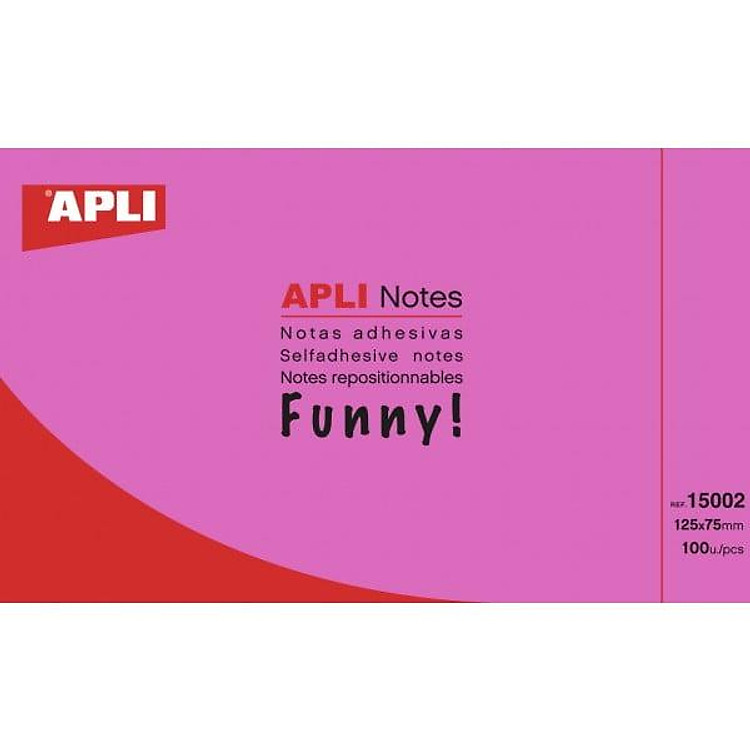 Giấy Note 125×75 Hồng APLI (150 tờ)