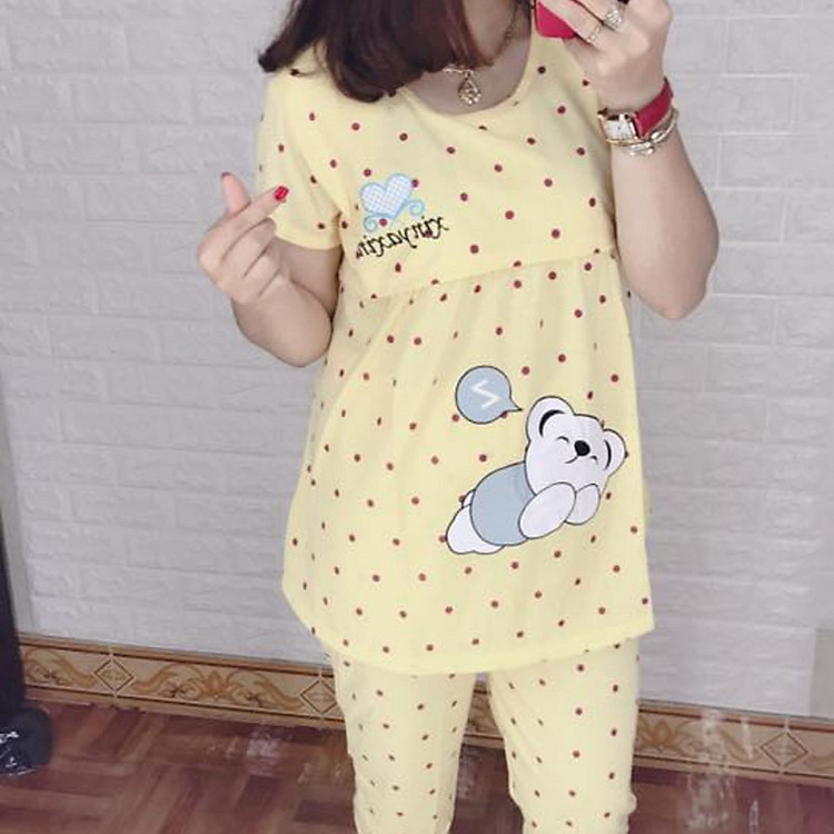 Bộ lửng sau sinh cotton thoáng mát