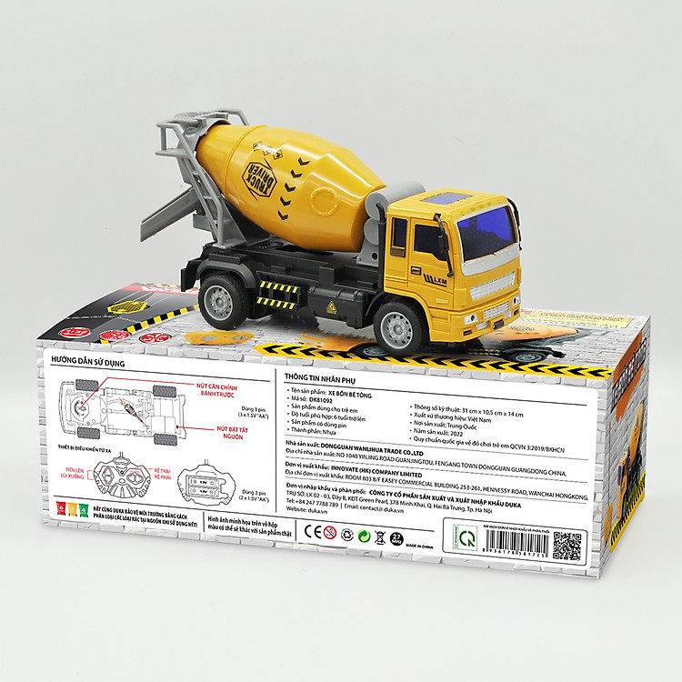 Xe bồn bê tông điều khiển DK81092 Chính hãng Ưu đãi - Hình ảnh 3