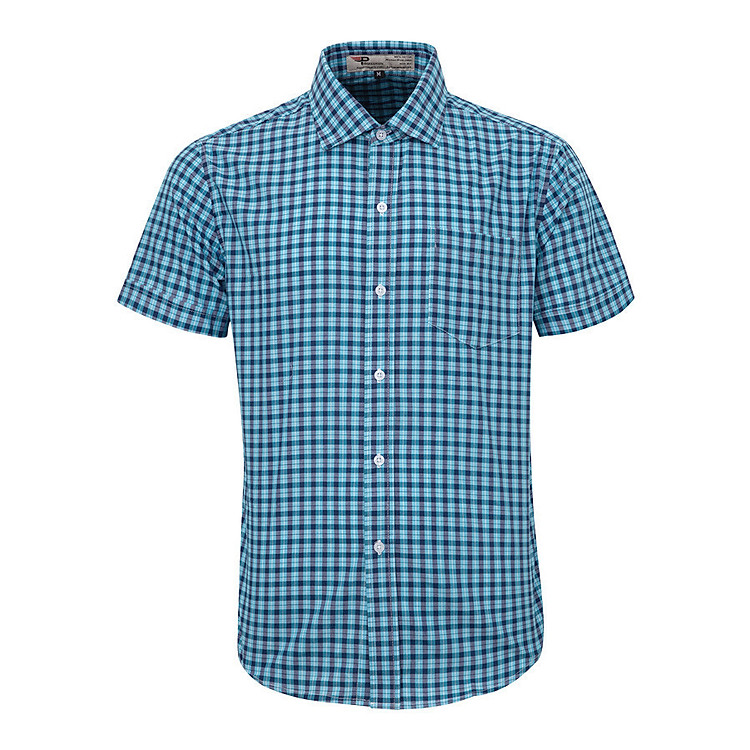 Áo Sơ Mi Nam Ngắn Tay Sọc Caro Regular basic chuẩn cao cấp Pigofashion SMCR17 CHỌN MÀU