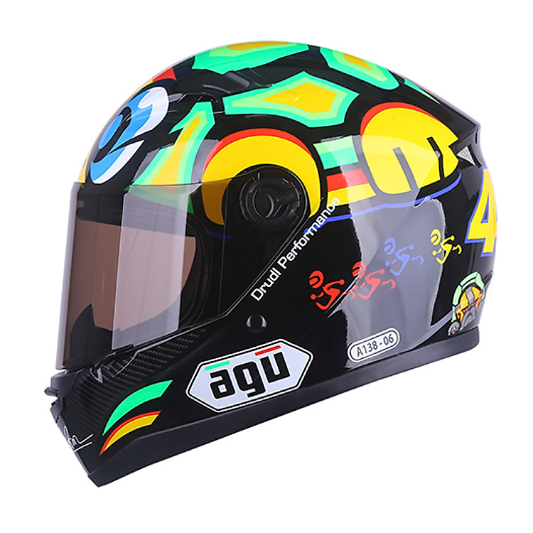 Nón bảo hiểm Fullface AGU Tem Con Rùa