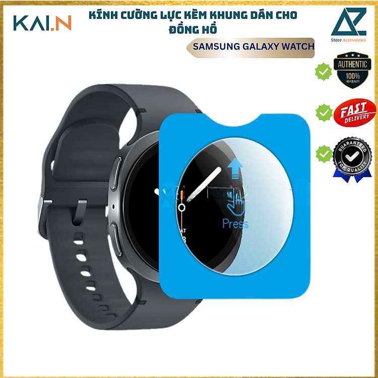 Kính Cường Lực có khung hỗ trợ dán Kai.N HD Dành Cho Samsung Galaxy Watch Ultra/ Galaxy Watch 7/ Galaxy Watch 8_ Hàng chính hãng