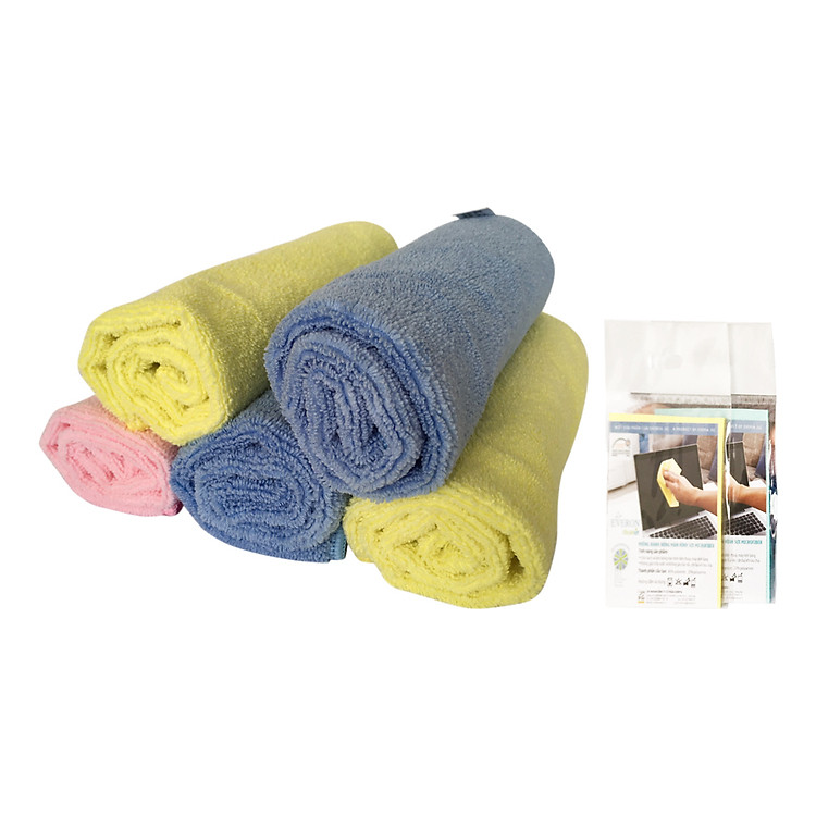 Bộ 5 Khăn Lau Đa Năng Everon (Tặng 2 Miếng Lau Màn Hình)