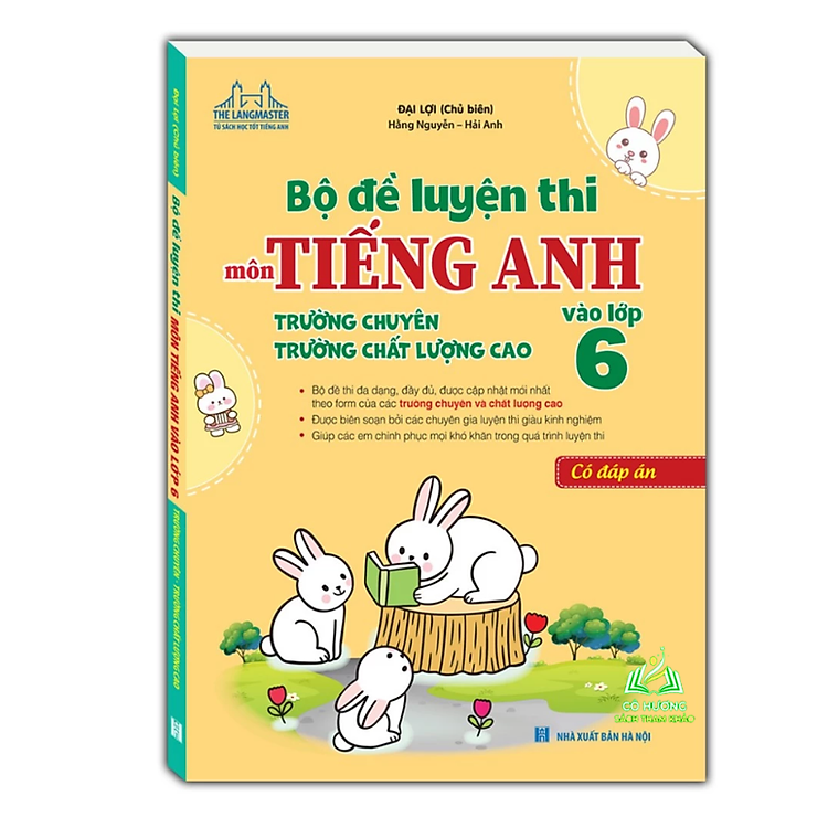 Sách - Bộ đề luyện thi môn Tiếng anh vào lớp 6 trường chuyên , chất lượng cao (có đáp án)