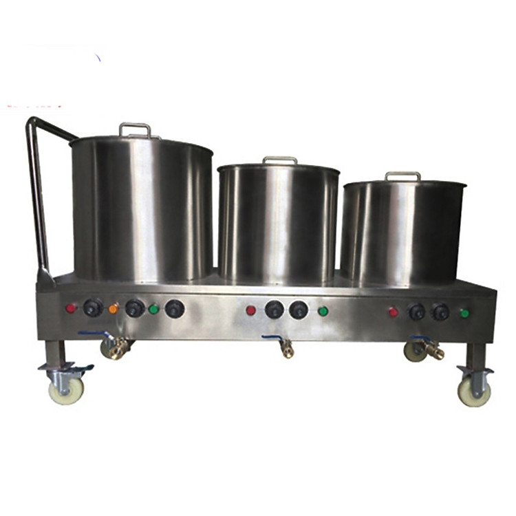 NỒI NẤU PHỞ INOX ĐIỆN BẰNG ĐIỆN 150LÍT 3 NỒI