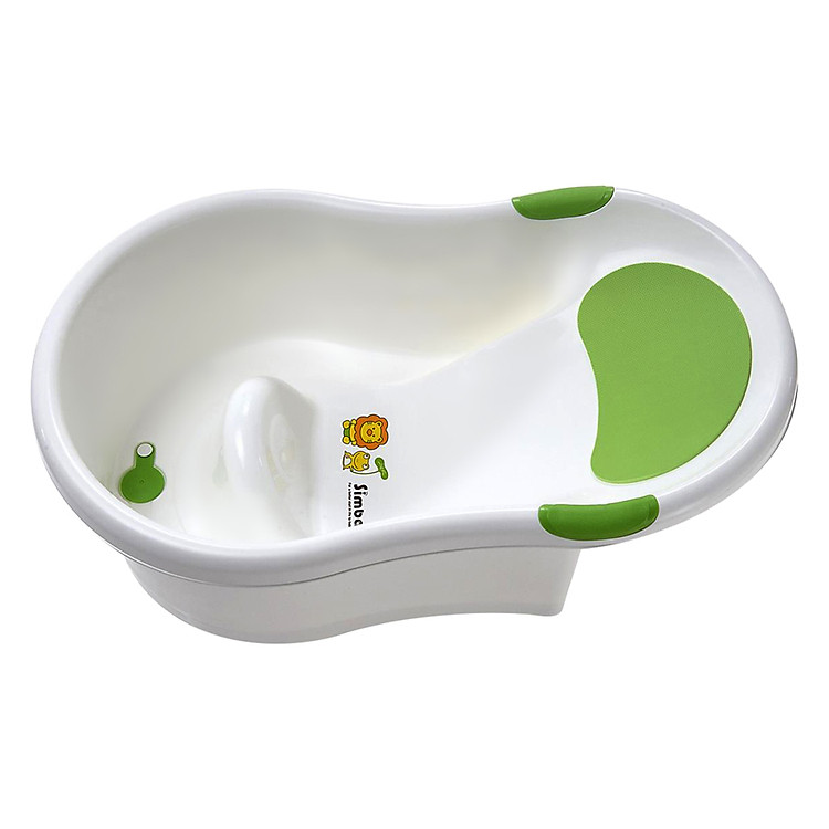 Thau Tắm Chống Trơn Nhỏ Simba (Trắng - Xanh Lá)