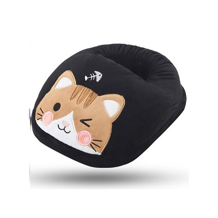 Túi Sưởi Ấm Chân Hình Cáo - Dùng Điện Đa Năng - Màu Đen - Mẫu TSC12