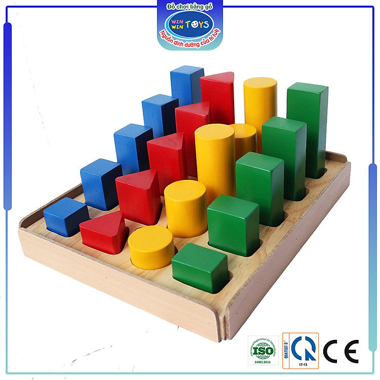 Bộ đồ chơi gỗ hình học Winwintoys Chính hãng Tiết kiệm