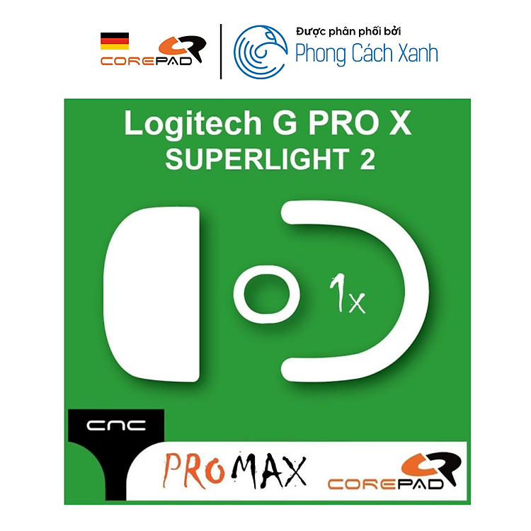 Feet chuột PTFE Corepad CNC milled Skatez PRO MAX dành cho Logitech G PRO X SUPERLIGHT 2 (1 bộ) - Hàng Chính Hãng