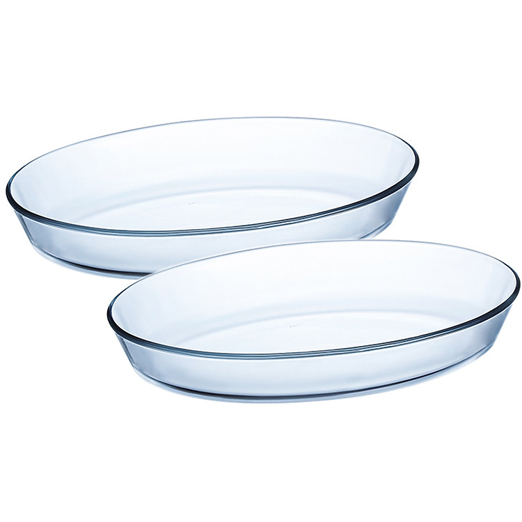 Combo 2 Khay Nướng Thủy Tinh Luminarc Oval 30 x 20 cm - J1338