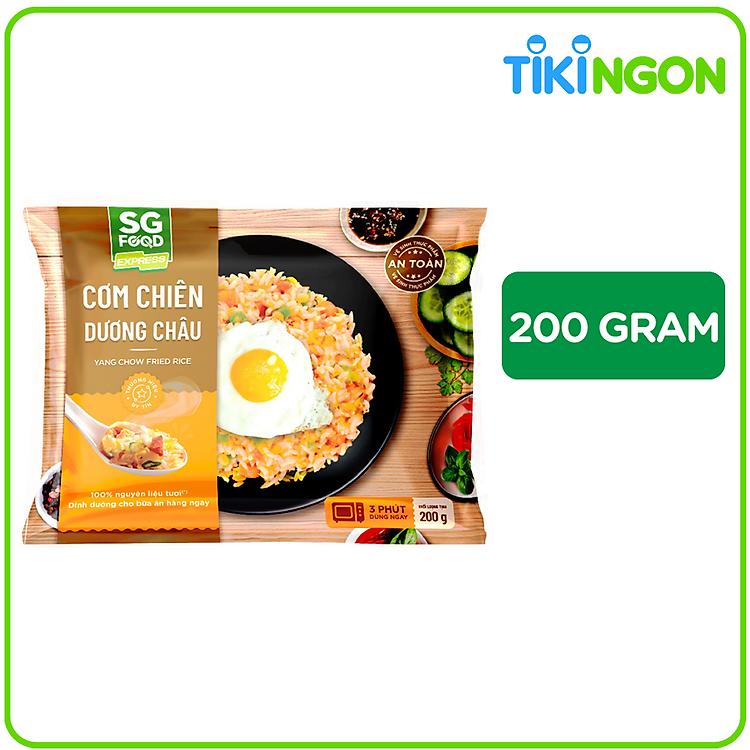 Cơm chiên dương châu SG Food Đông Lạnh 200g