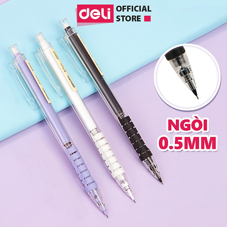 Bút Chì Kim Bấm Tự Trôi Deli 0.5mm (Xanh mint) - Ảnh 2