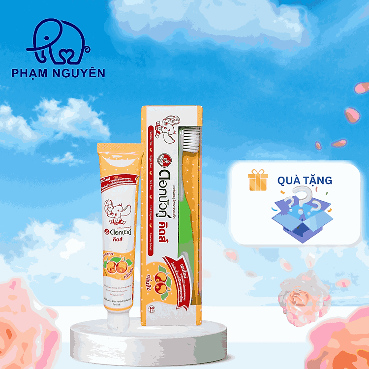 Mua tại Lazada: Kem đánh răng thảo dược Dokbuaku vị cam Chính hãng, giá tốt